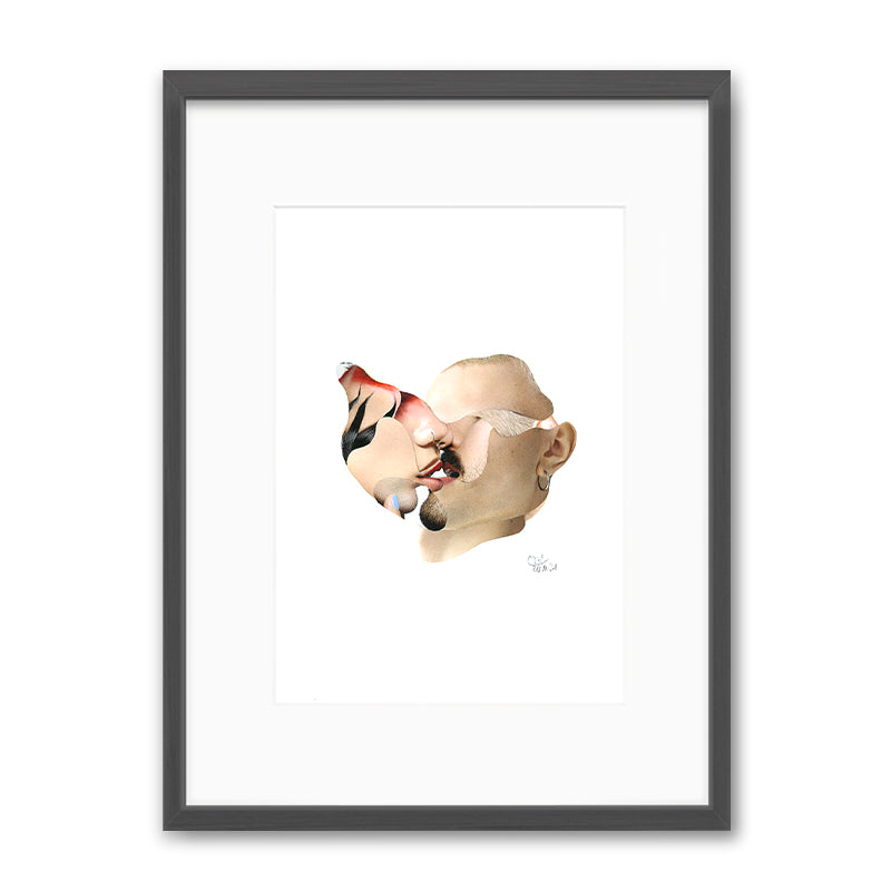 Claudia Tyborski Deconstructed Portrait - Lovers Kunst100 Grau