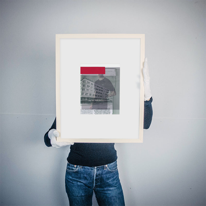 Claudia Tyborski Roter Block (Original) Kunst100 Rahmen
