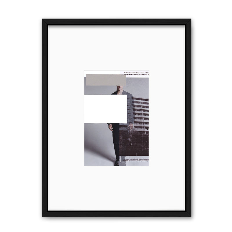 Claudia Tyborski Weißer und grauer Block (Original) Kunst100 Schwarz